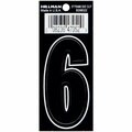 Hillman Number, Character: 6, 3 in H Character, Black Character, Vinyl 839622